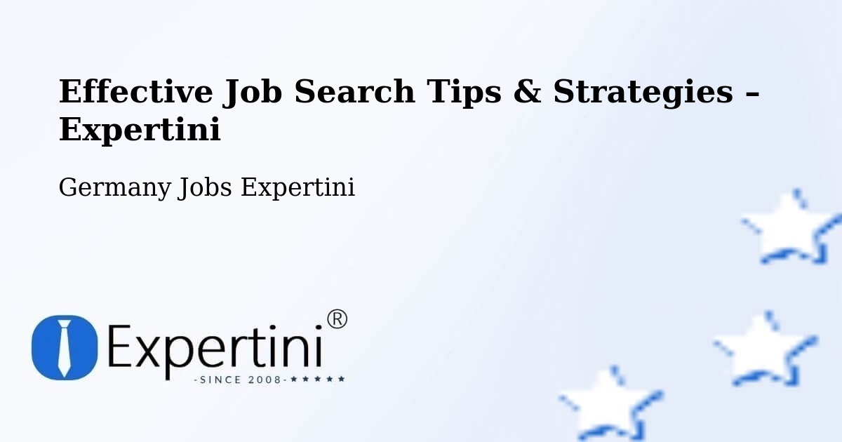 Job Search Tips & Strategies for Job Seekers – Buch - Buch, Germany Jobs Expertini